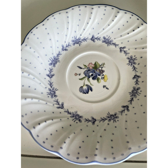 Nikko Blue Peony Footed Tea Cups And Saucers Set Of 2 - Picture 5 of 5